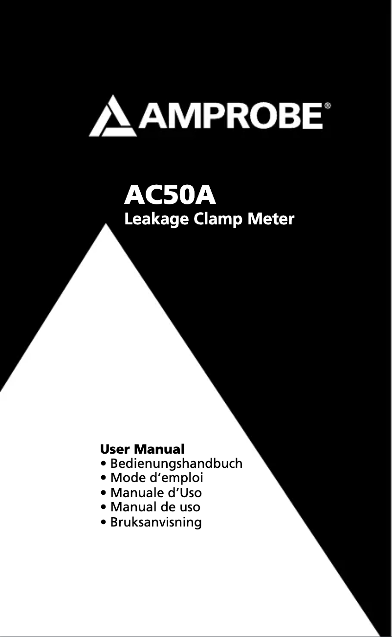 Page n°1 - Manuel utilisateur Beha-Amprobe AC50A