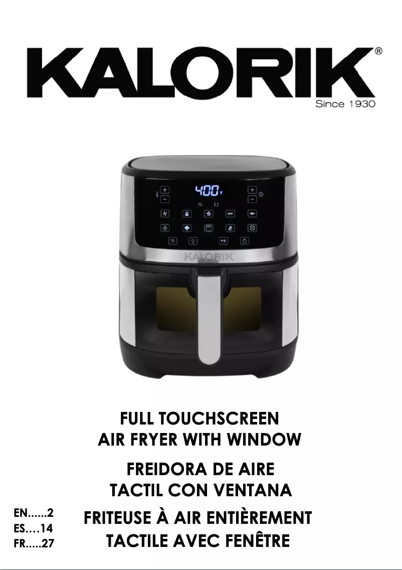 Page 1 de la notice Manuel utilisateur Kalorik FT 52329 SS