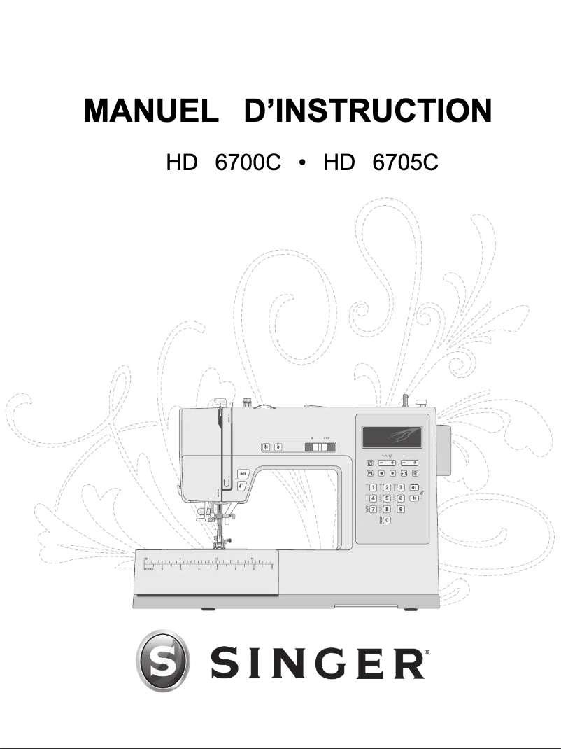 Page 1 de la notice Manuel utilisateur Singer HD 6705C