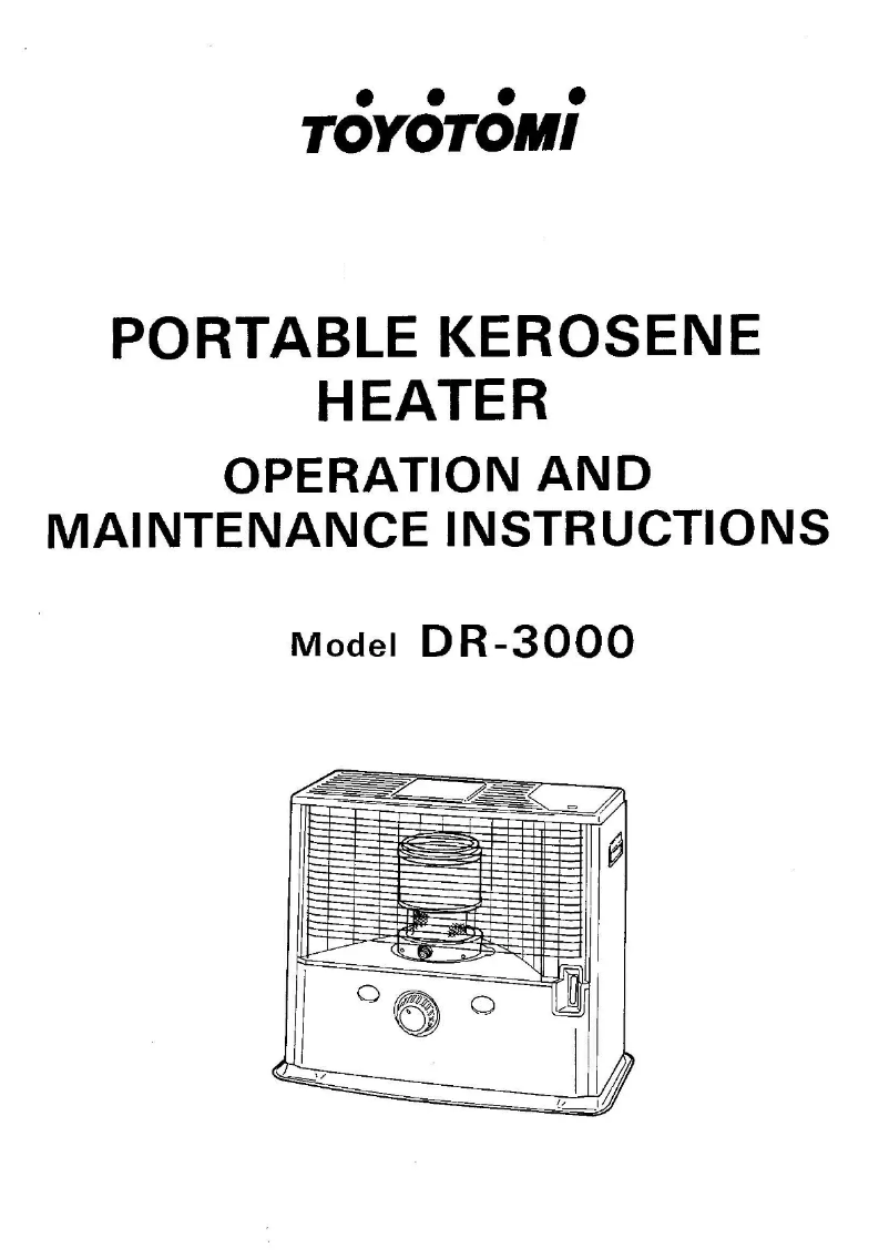 Page n°1 - Manuel utilisateur Toyotomi DR-3000