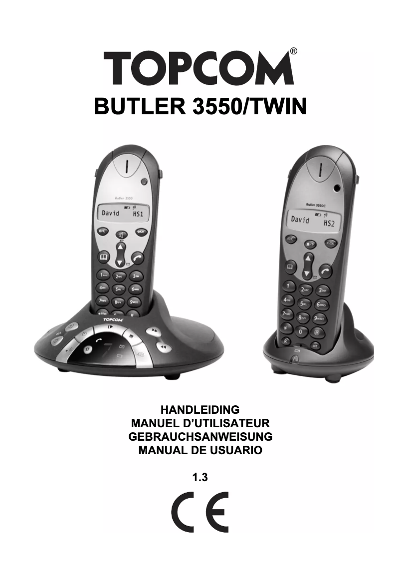 Page 1 of the manual User Manual Topcom Butler 3550