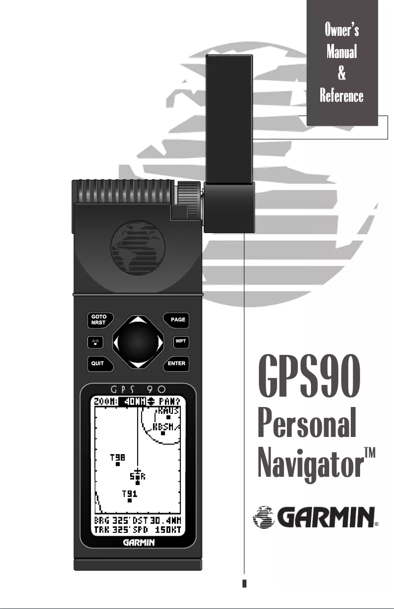 Image de la première page du manuel de l'appareil GPS 90