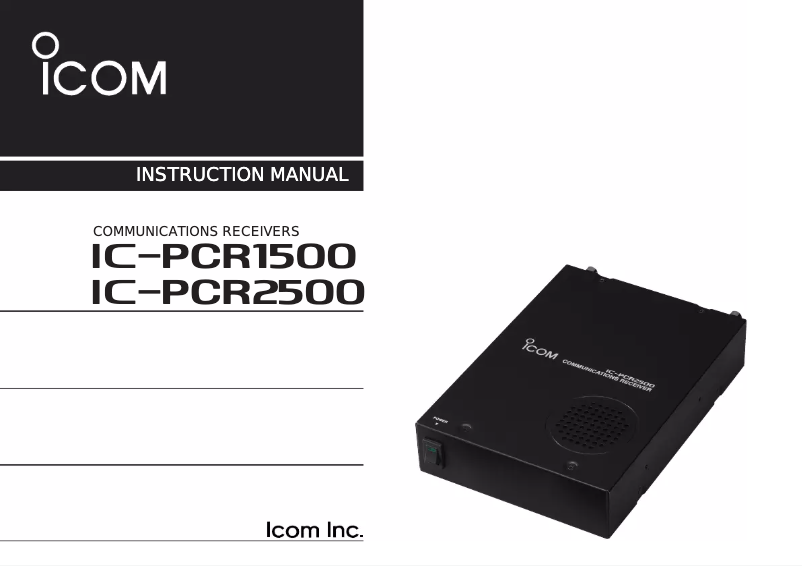 Page n°1 - Manuel utilisateur ICOM IC-PCR1500