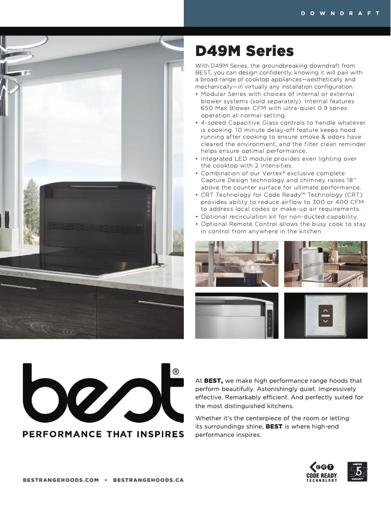 Página 1 del manual Ficha técnica Best D49M48SB