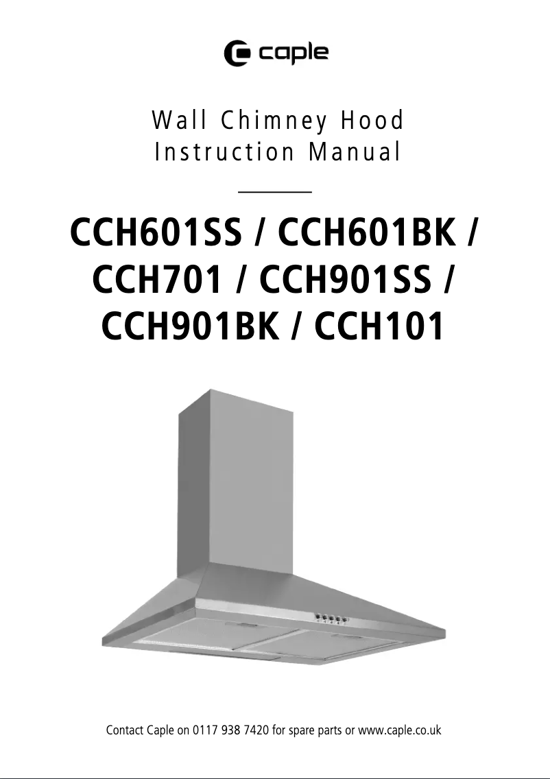Page n°1 - Manuel utilisateur Caple CCH601BK