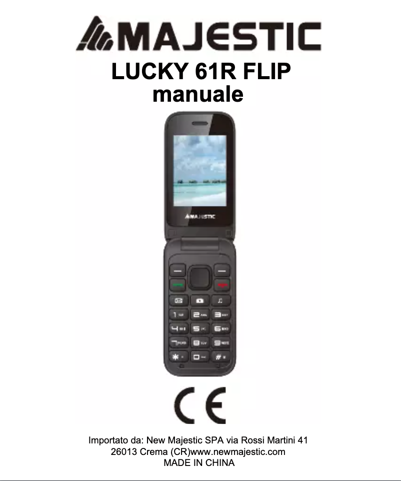 Page n°1 - Manuel utilisateur Majestic TLF-LUCKY 61R FLIP