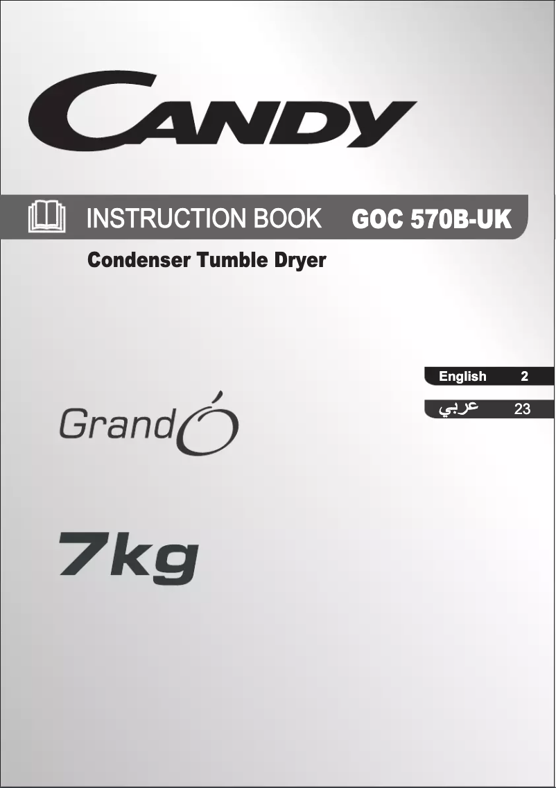 Page 1 de la notice Manuel utilisateur Candy GOC 570B-UK