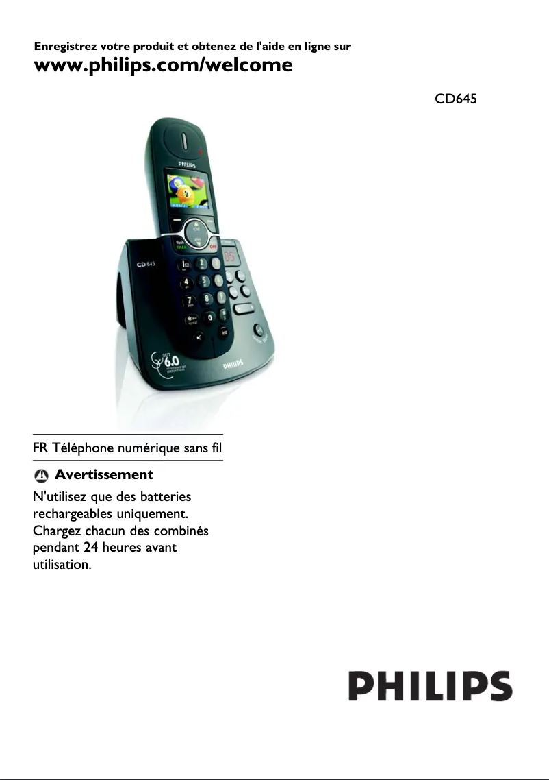 First page image of the manual for CD6452B