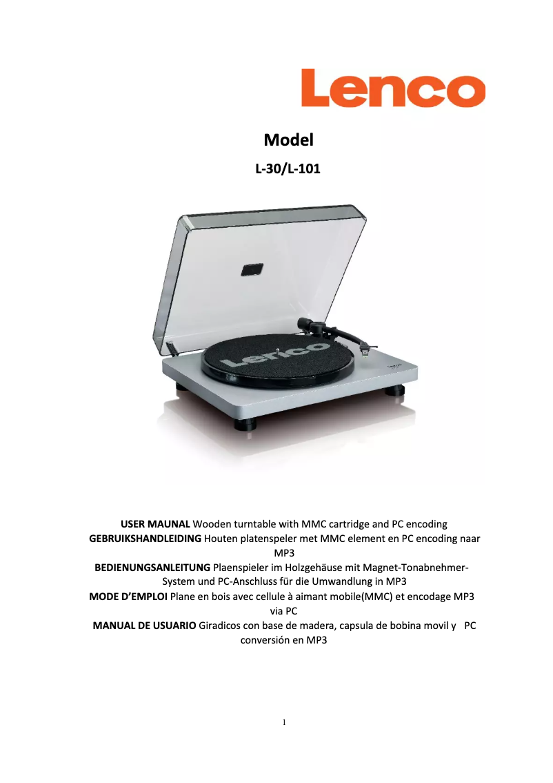 Image de la première page du manuel de l'appareil L-30