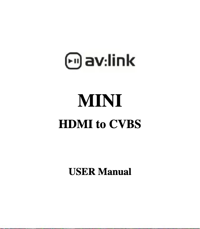 Page 1 de la notice Manuel utilisateur AV:link HDS12v2.0