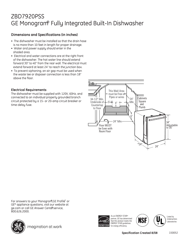 Image de la première page du manuel de l'appareil ZBD7920PSS