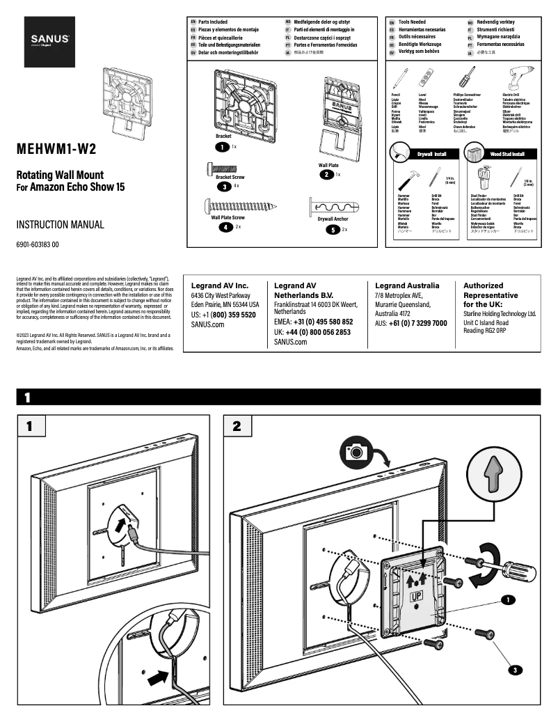 Image de la première page du manuel de l'appareil MEHWM1