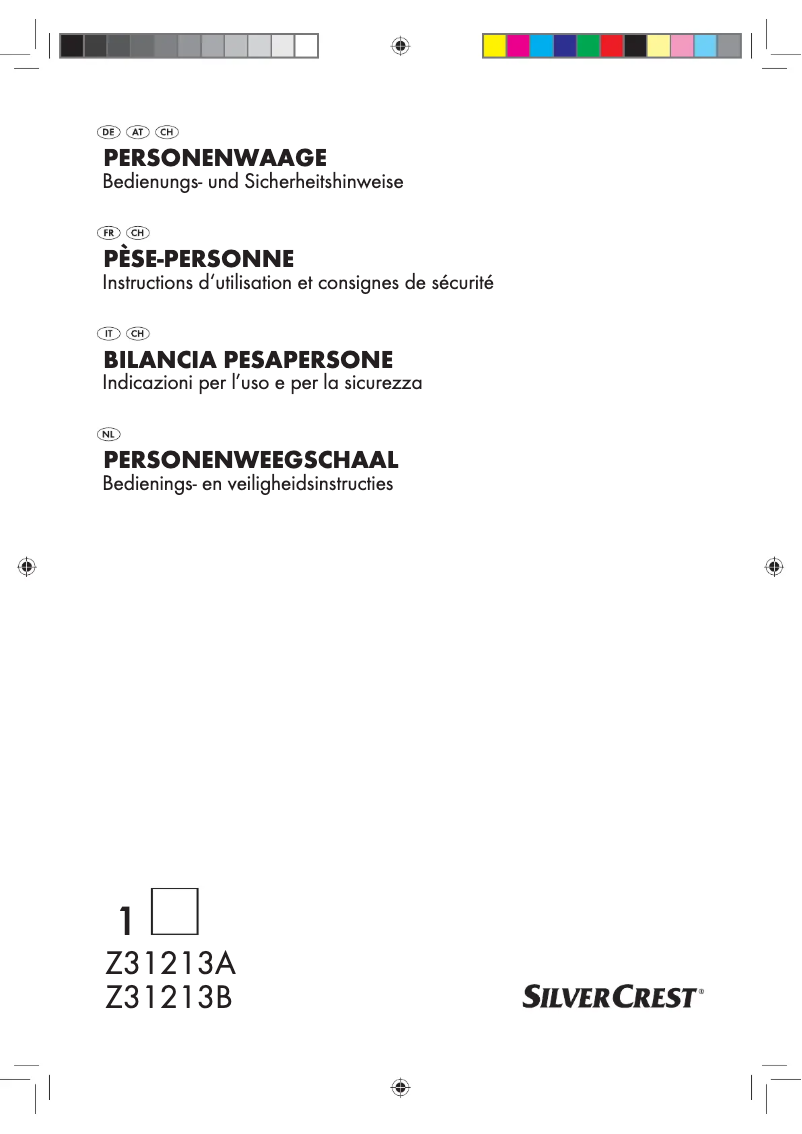 Page n°1 - Manuel utilisateur SilverCrest Z31213A