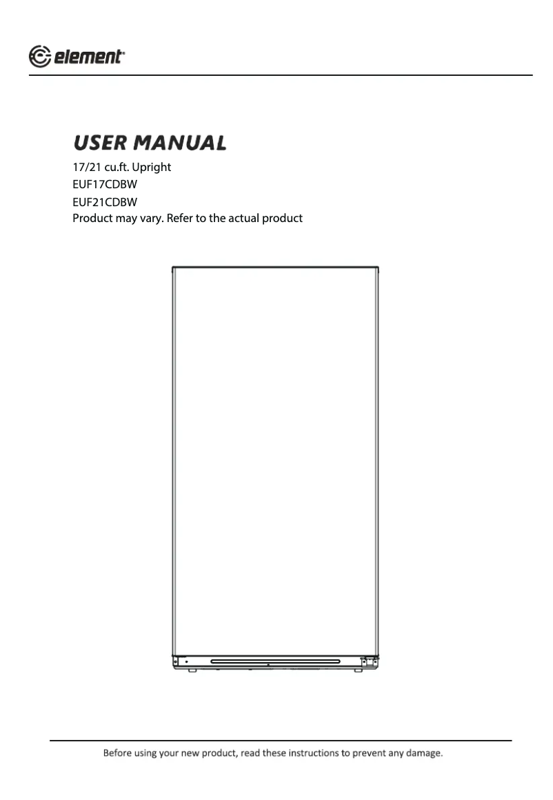 Page n°1 - Manuel utilisateur Element EUF21CDBW