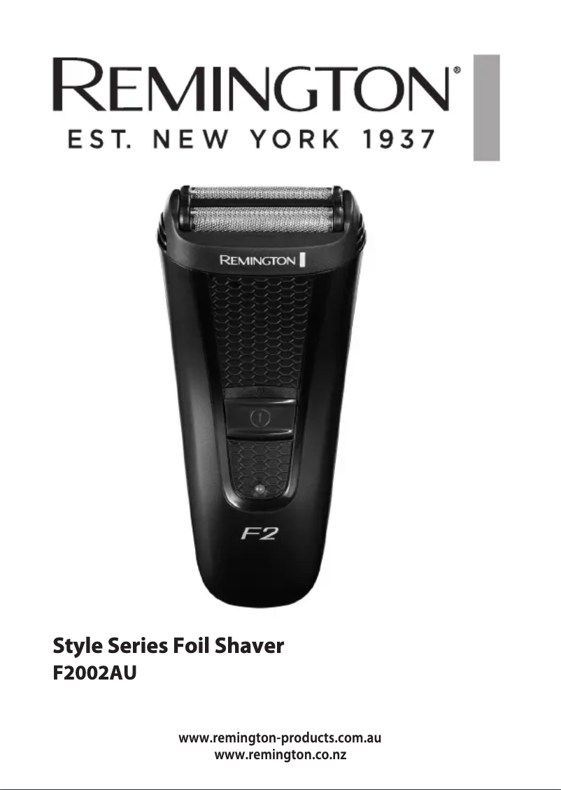 Page 1 de la notice Manuel utilisateur Remington Style F2002AU