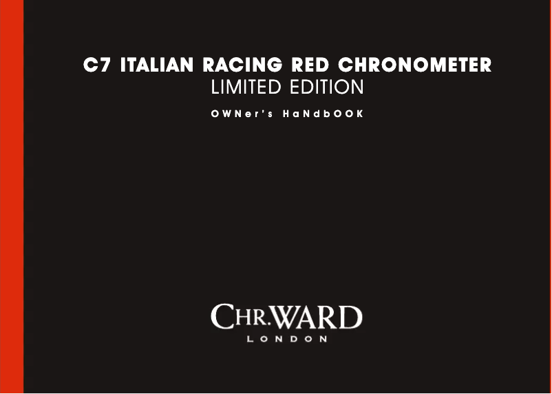 Page 1 de la notice Manuel utilisateur Christopher Ward C7 IRR COSC