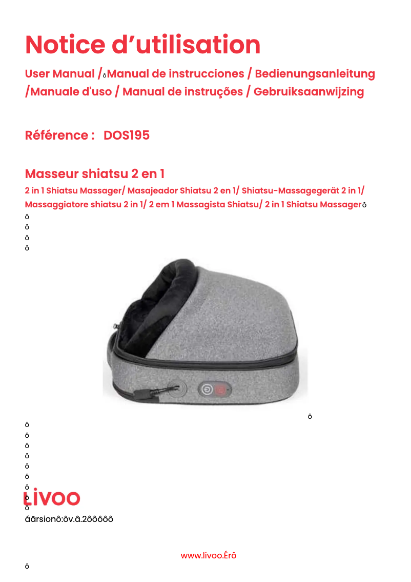 Image de la première page du manuel de l'appareil DOS195