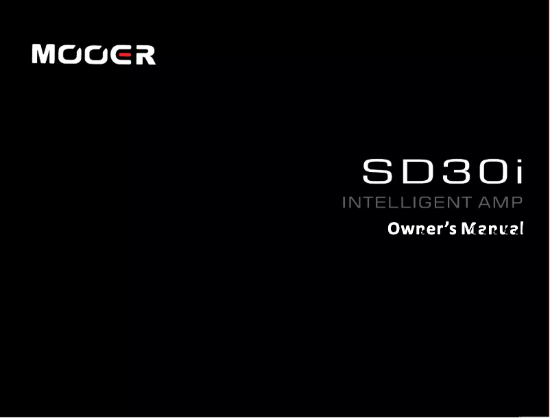 Page 1 de la notice Manuel utilisateur Mooer SD30i