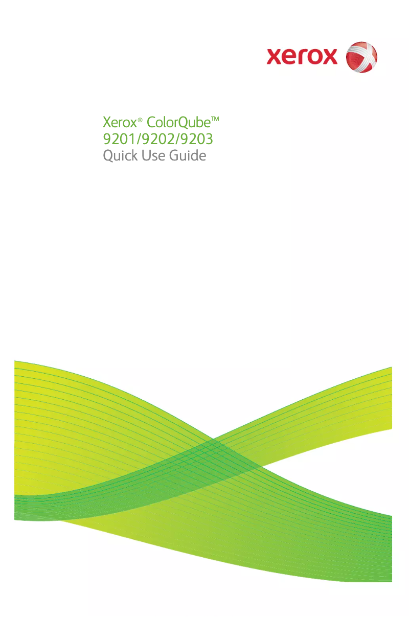 Page 1 de la notice Manuel utilisateur Xerox ColorQube 9203