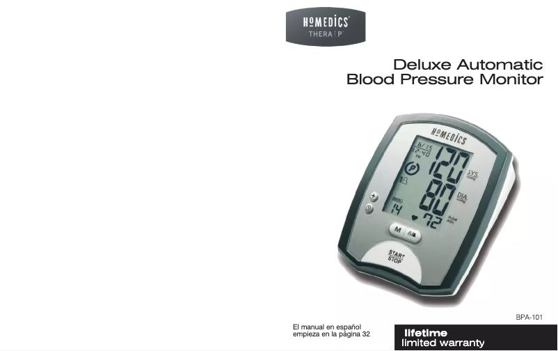 Image de la première page du manuel de l'appareil BPA-101