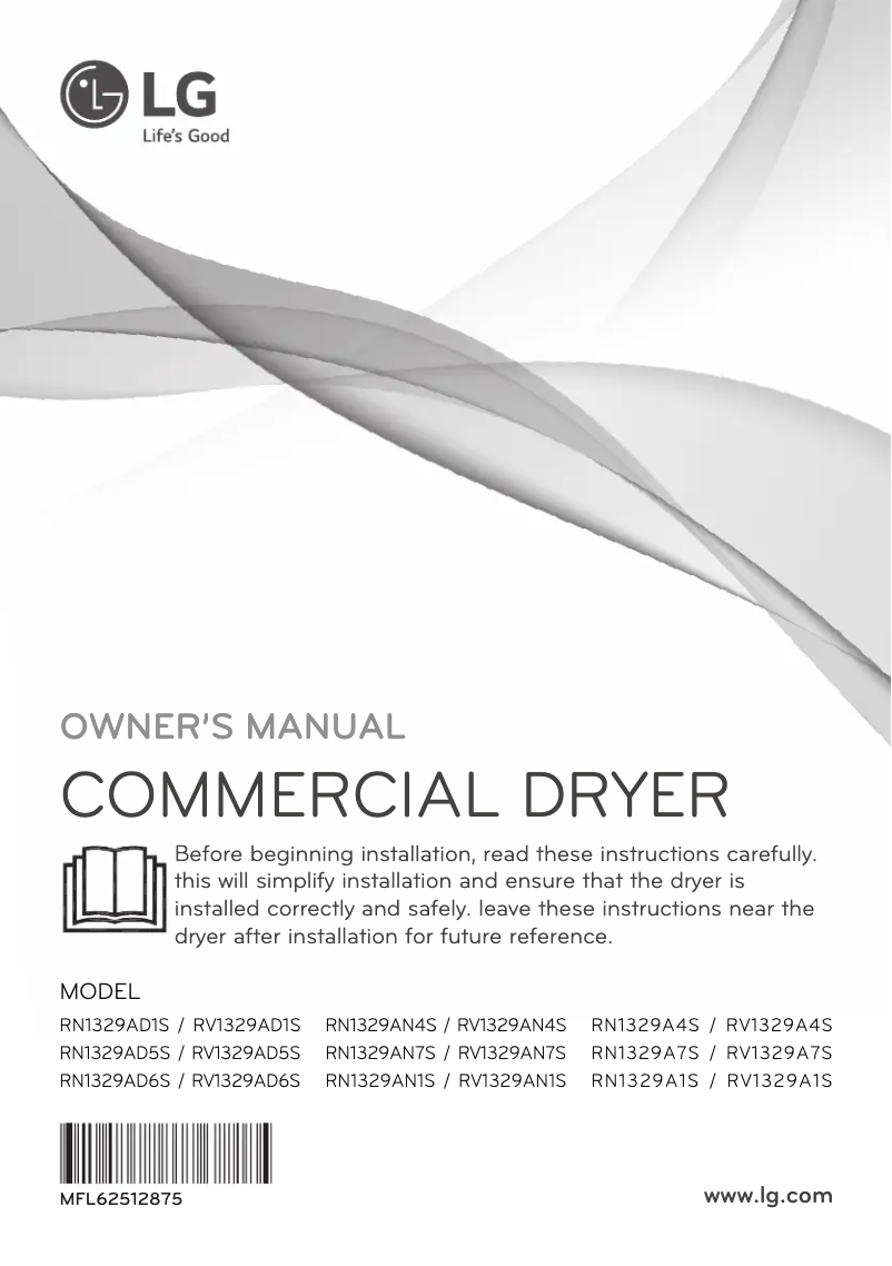 Page 1 de la notice Manuel utilisateur LG RV1329AD5S