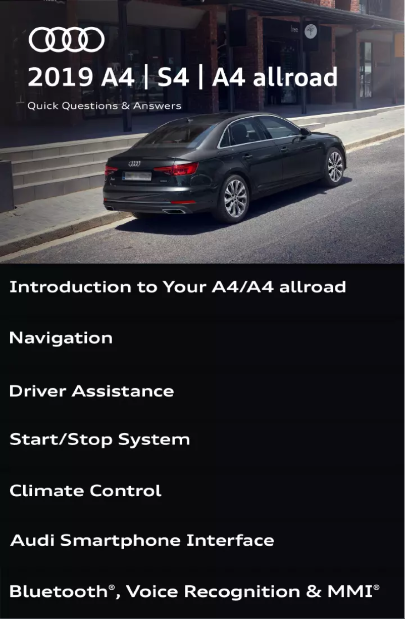 Página 1 del manual Manual de usuario Audi A4 allroad (2019)