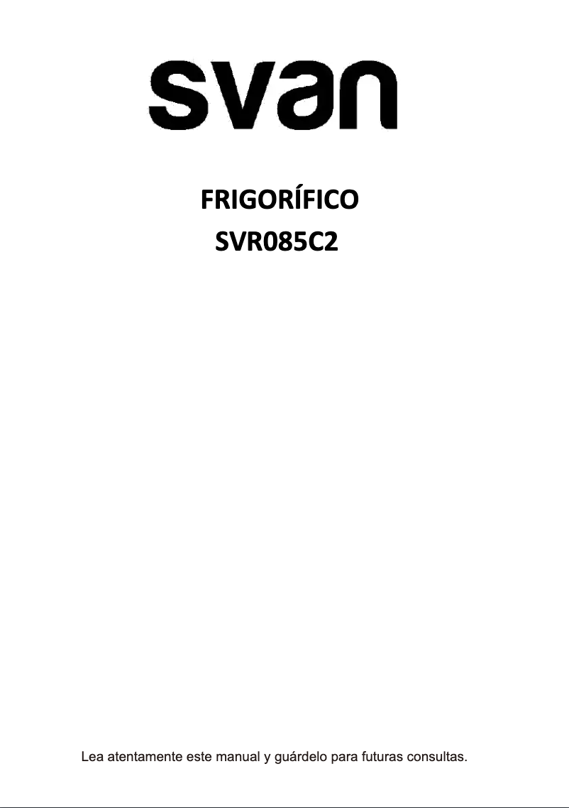 Page 1 de la notice Manuel utilisateur SVAN SVR085C2