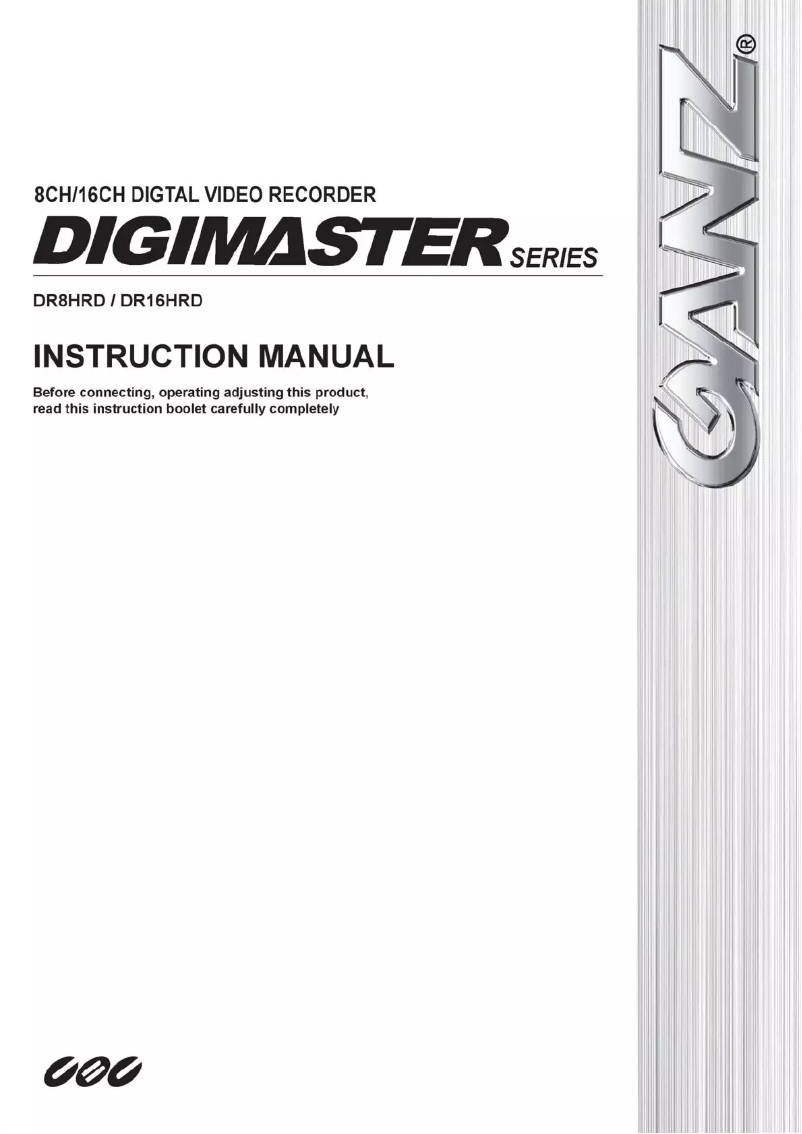 Page n°1 - Manuel utilisateur Ganz Digimaster DR16HRD