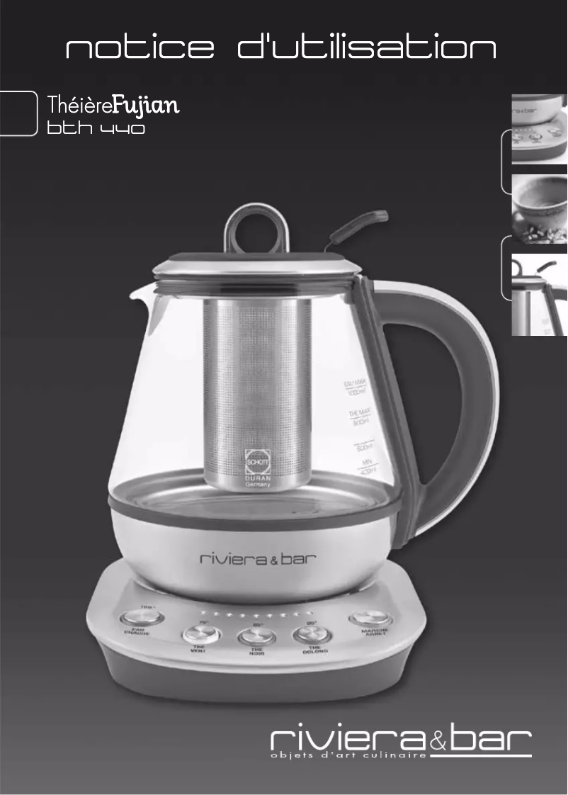 Page 1 de la notice Manuel utilisateur Riviera & Bar BTH440