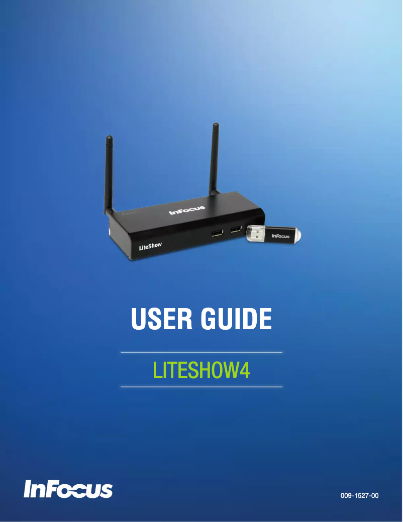 Page 1 de la notice Manuel utilisateur InFocus LiteShow 4