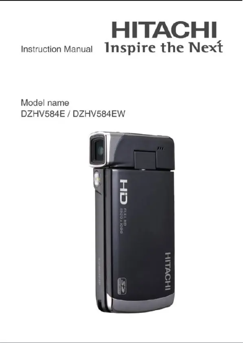 Page n°1 - Manuel utilisateur Hitachi DZ-HV584EW