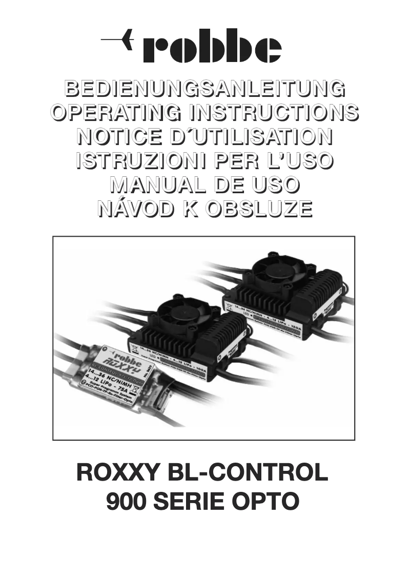 Page n°1 - Manuel utilisateur Robbe 8639