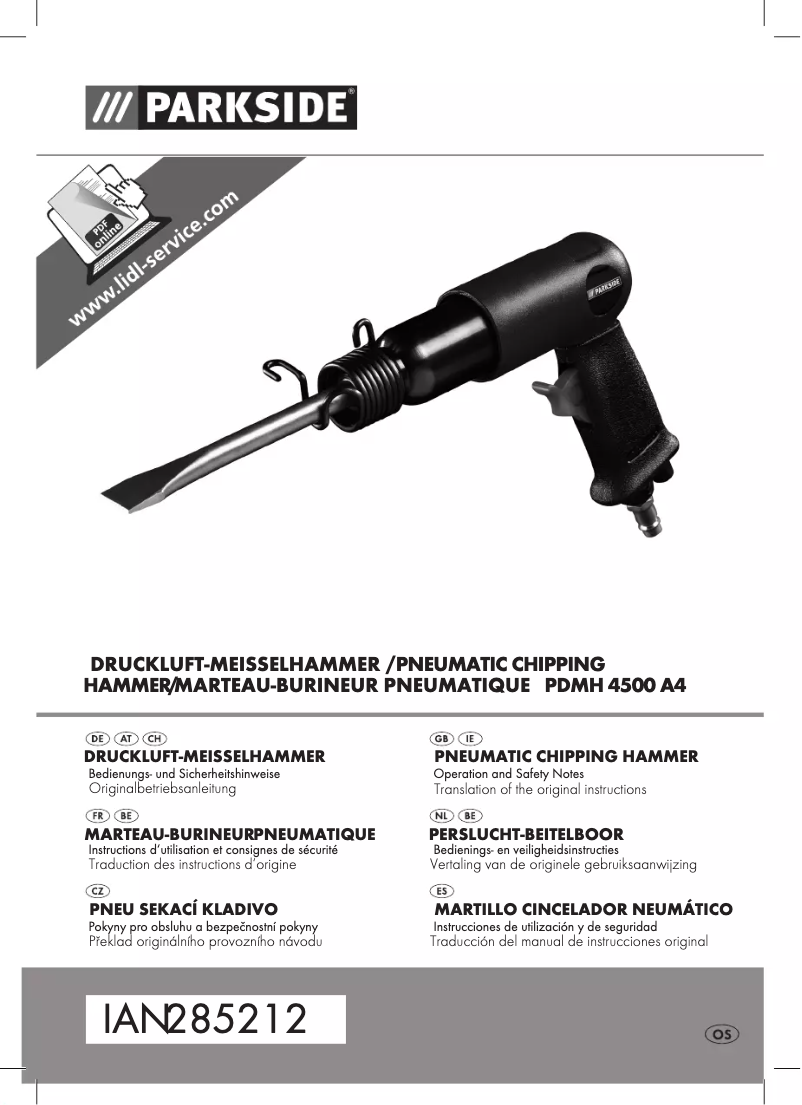 Page n°1 - Manuel utilisateur Parkside PDMH 4500 A4
