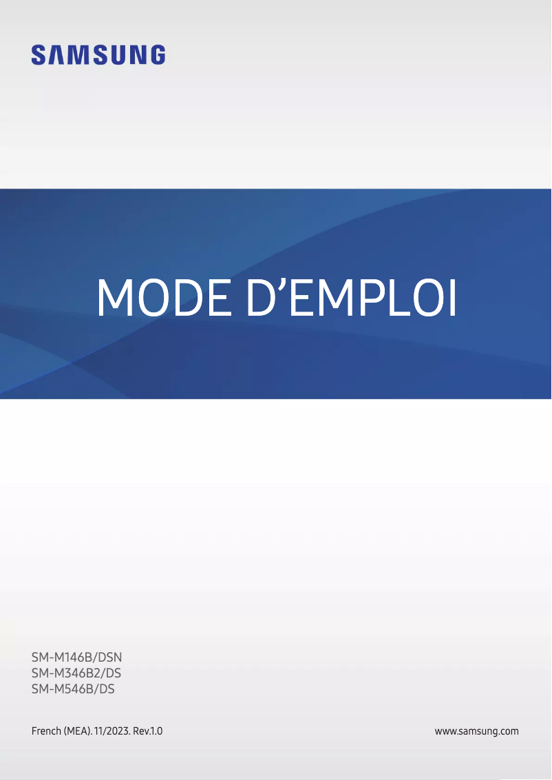 Page 1 de la notice Manuel utilisateur Samsung Galaxy M14 5G