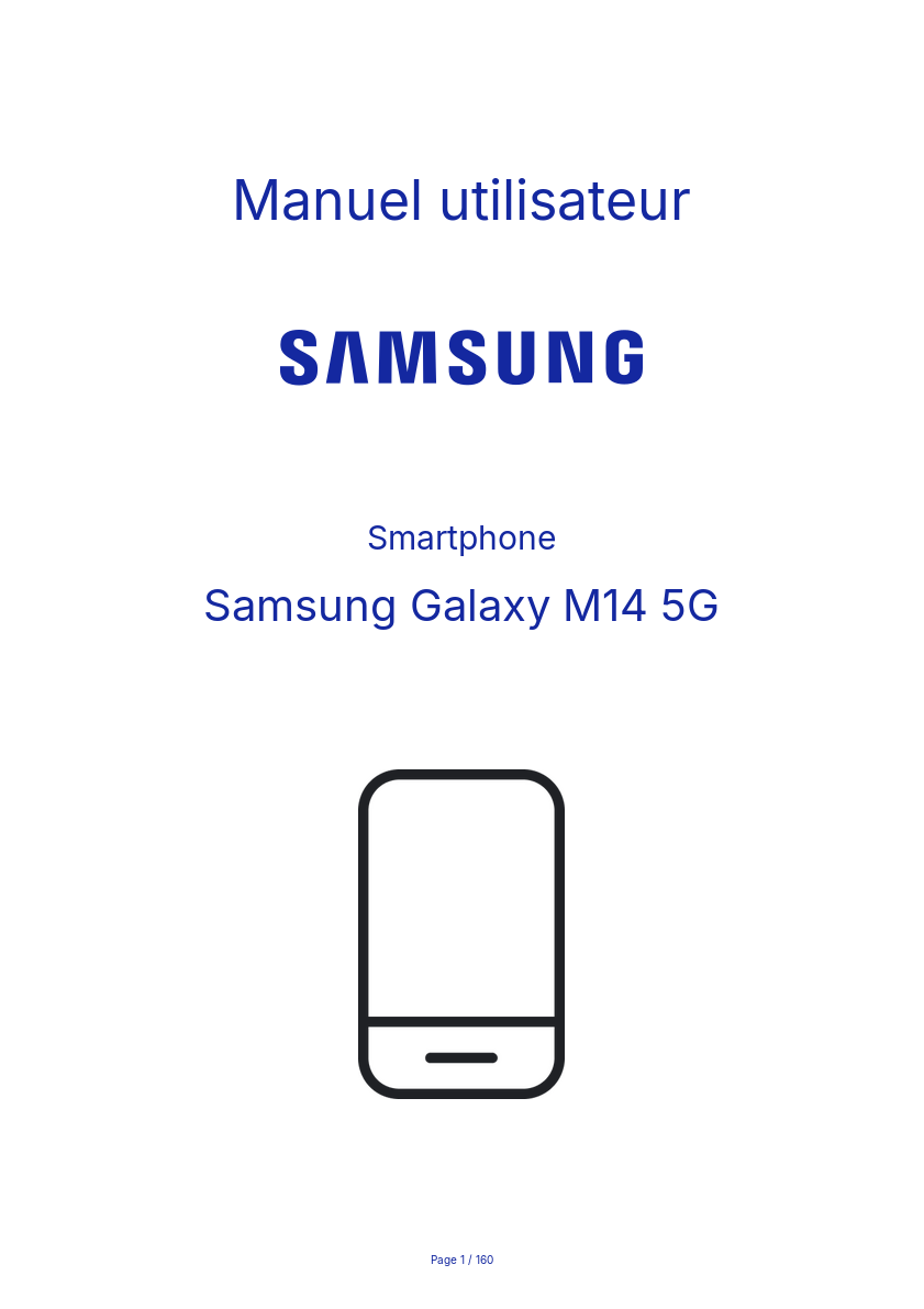Page n°1 - Manuel utilisateur Samsung Galaxy M14 5G