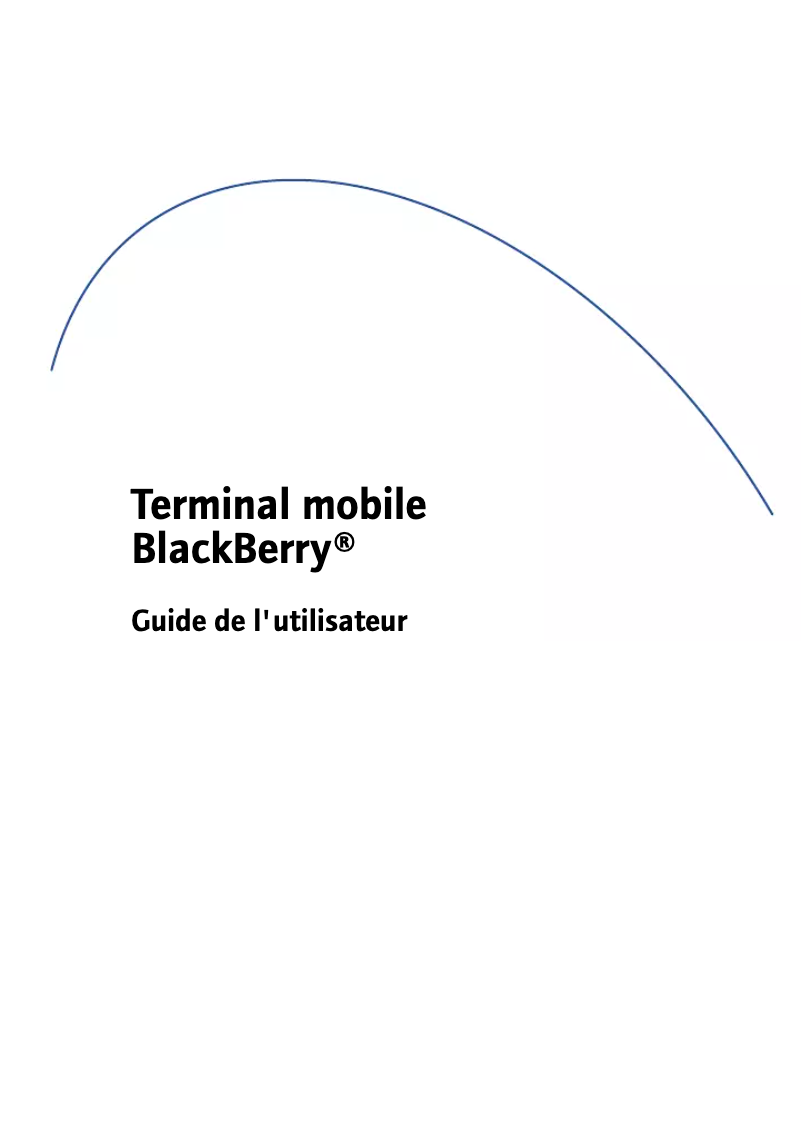 Page n°1 - Manuel utilisateur BlackBerry 6280