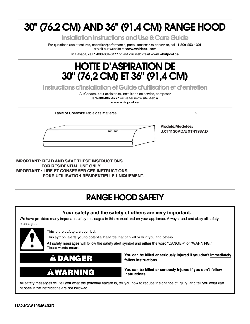 Page n°1 - Manuel utilisateur Maytag UXT4136ADB