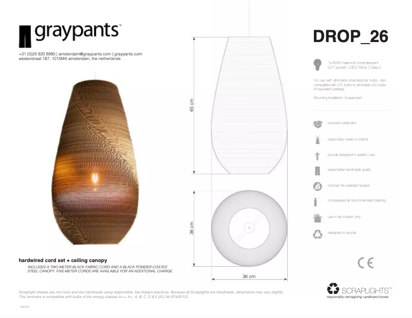 Página 1 del manual Manual de usuario Graypants Drop 26