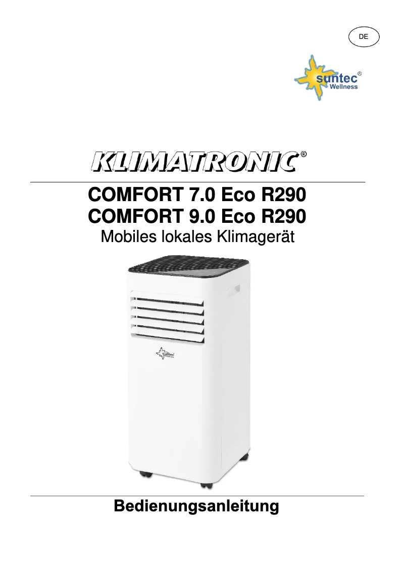 Page 1 de la notice Manuel utilisateur Suntec Comfort 9.0 Eco R290