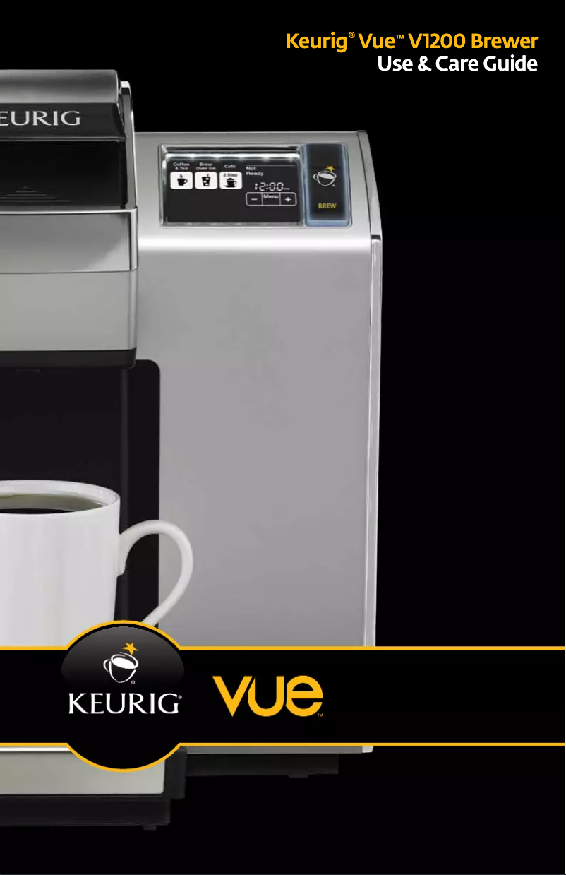 Page n°1 - Manuel utilisateur Keurig Vue V1200