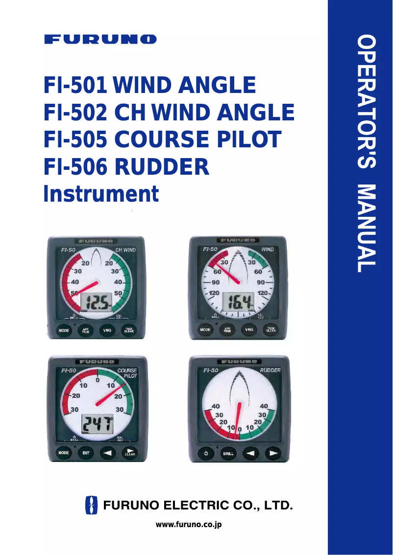 Page 1 de la notice Manuel utilisateur Furuno FI-506 Rudder