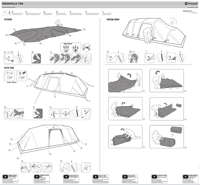 Page 1 de la notice Mode d'emploi Outwell Knoxville 7SA