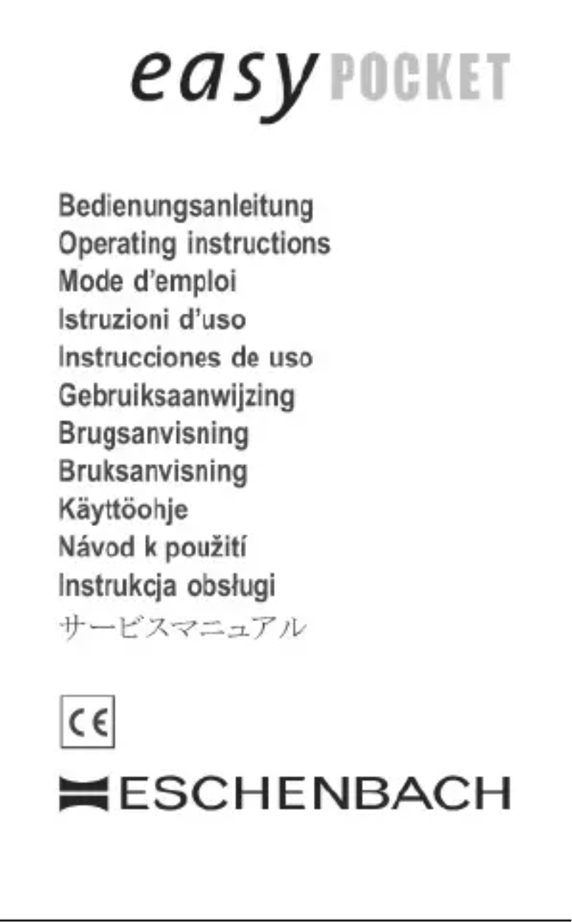 Page n°1 - Manuel utilisateur Eschenbach Easy Pocket