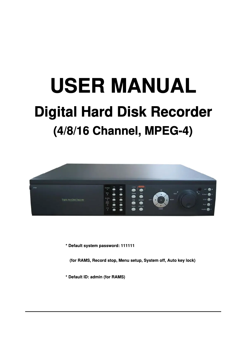 Image de la première page du manuel de l'appareil DMR-408