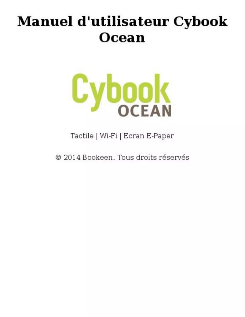 Page n°1 - Manuel utilisateur Bookeen Cybook Ocean
