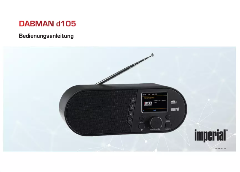 Imagen de la primera página del manual del dispositivo DABMAN d105