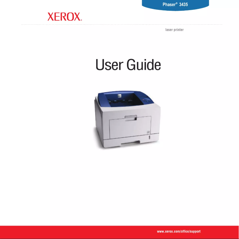 Page 1 de la notice Manuel utilisateur Xerox Phaser 3435