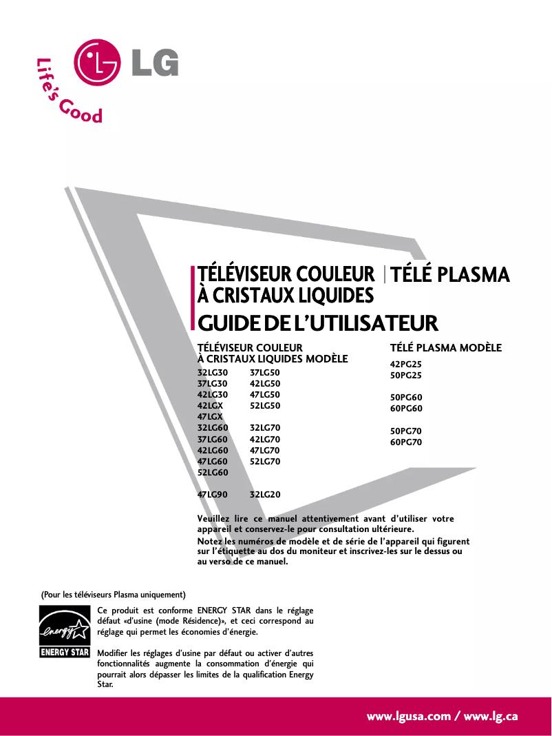 Page n°1 - Manuel utilisateur LG 3730