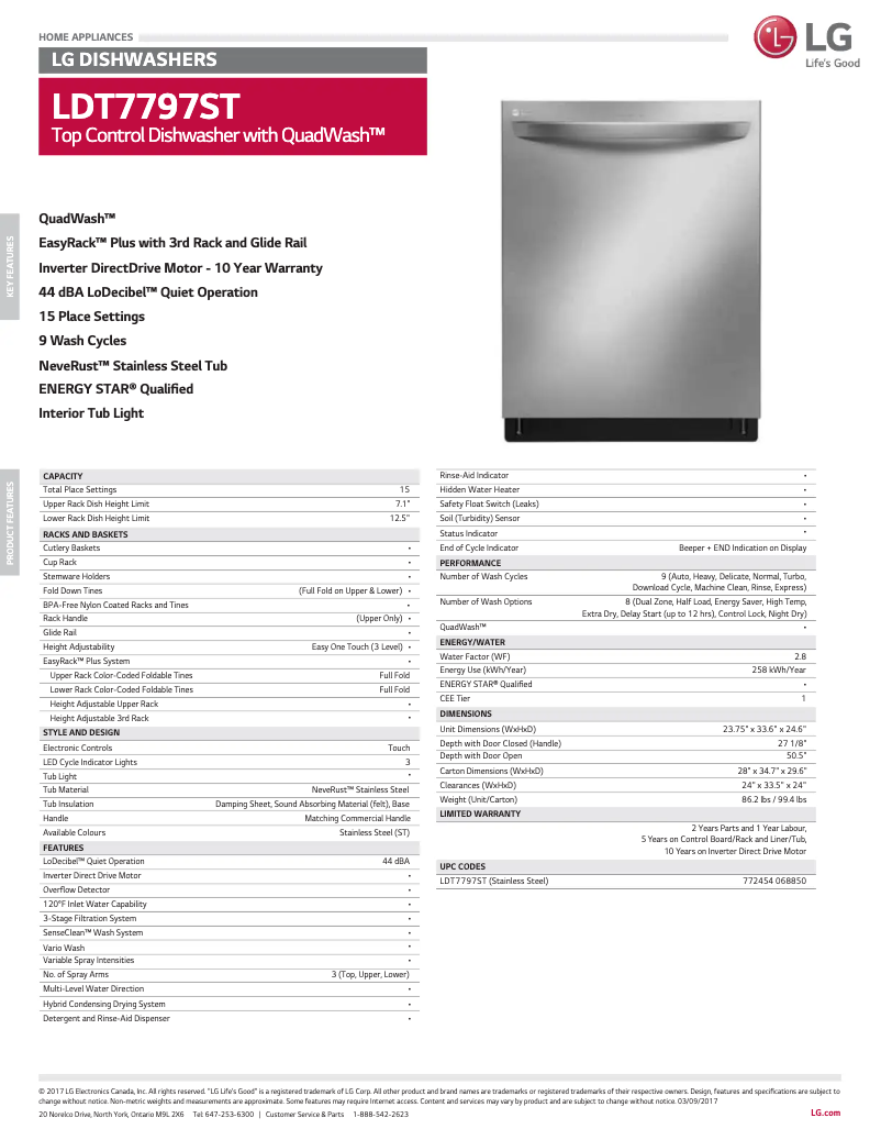 Image de la première page du manuel de l'appareil LDT7797ST