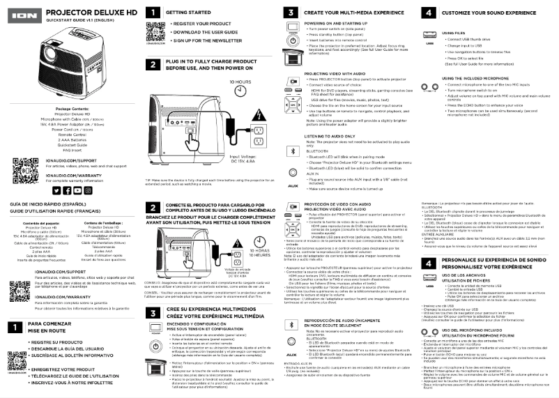 Image de la première page du manuel de l'appareil Projector Deluxe HD